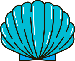 Awesome Clipart Cute Blue Sea shell Png