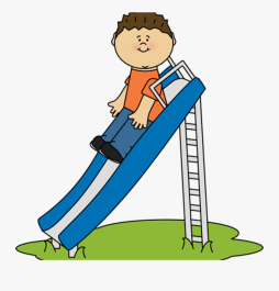 Free Kids Playing on a Slide Clipart