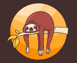 The Most Beautiful Sloth illustration Clipart free