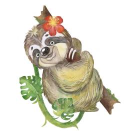 Cute Sloth Artwork Clipart