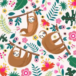 Sloth Background Clipart, Vector