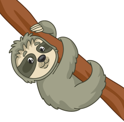 Transparent Png of Sloth Clipart