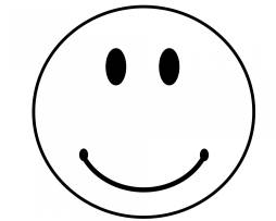 Simple Smiley face Black and White hand Drawn free download