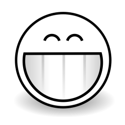 Funny Smiley Clipart hand Drawn Black and White
