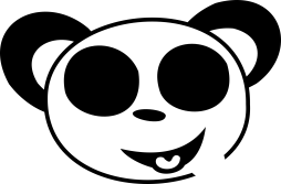Plain Panda Black And White Hand Drawn Smiley Face
