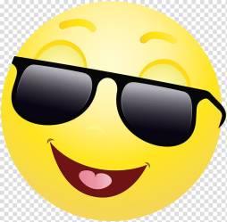 Smiley Clipart, Happy face with Sunglasses Clipart, Sticker