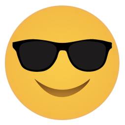 Cool Smiley face with Sunglasses, emoticon Clipart, faces icon