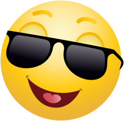 Cute Smiley face with Sunglasses Emoji, Smilay Clipart