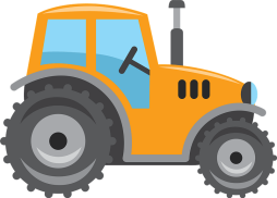 Yellow Tractor Beautiful image Clipart
