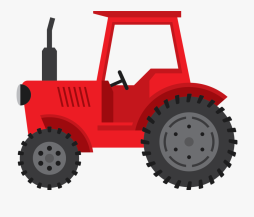 Tractor Red Cute Clipart, Hayride tractor png